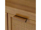 Hatteras Modern Boho Madia a 4 Ante con Accenti in Legno Massello e Rattan Naturale-Teamson Home