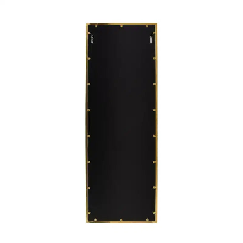 Okak 77*27.5IN Specchio Rettangolare a Figura Intera con Cornice in Acciaio Inox, Specchio da Terra con Fori per Appenderlo, Specchio da Parete per Soggiorno, Camera da Letto, Oro