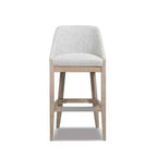 Sgabello da bancone imbottito Jennifer Taylor Home Newport 30.5 con schienale curvo stile costiero