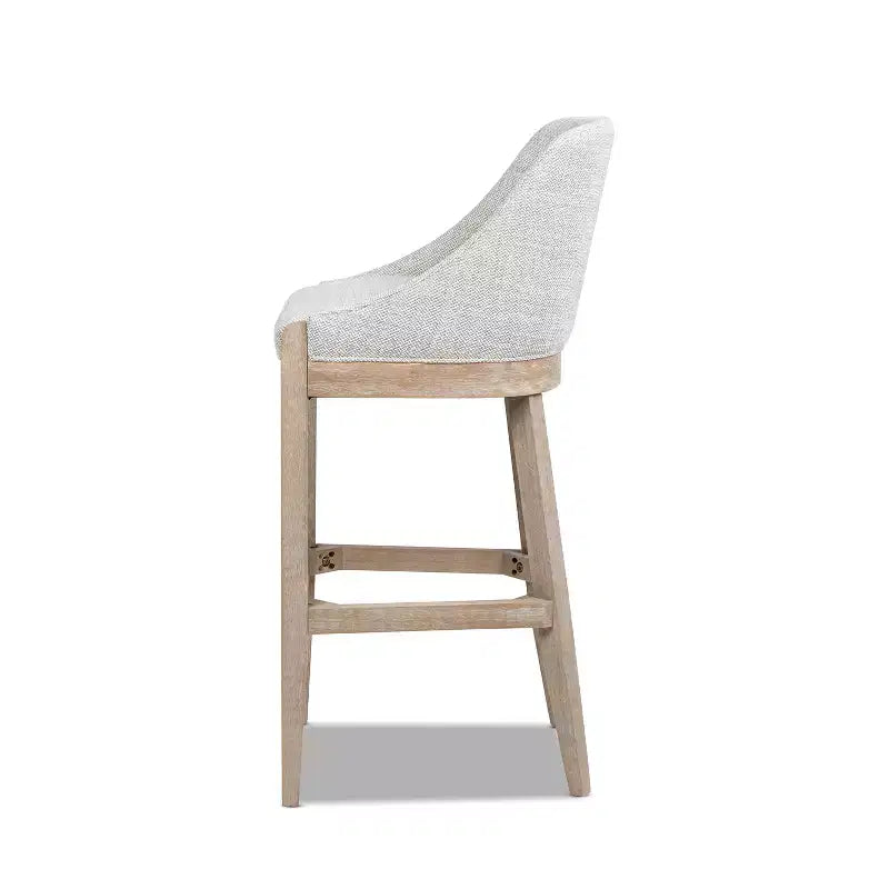 Sgabello da bancone imbottito Jennifer Taylor Home Newport 30.5 con schienale curvo stile costiero