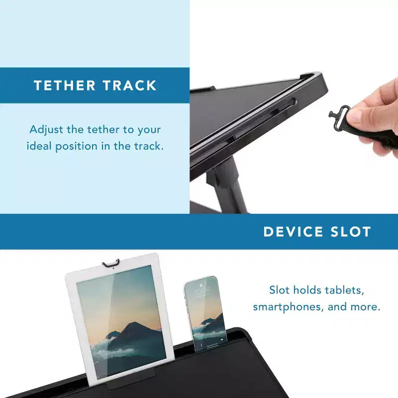 LAPGEAR Scrivania da letto regolabile Easy Tilt per laptop
