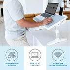 LAPGEAR Scrivania da letto regolabile Easy Tilt per laptop