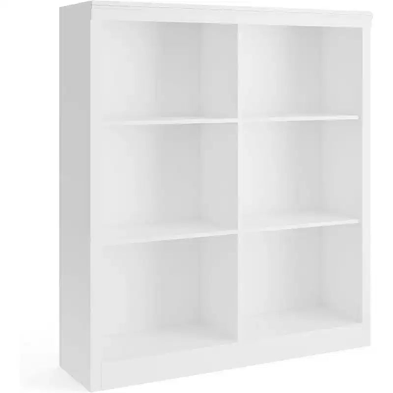 COZONY Scaffale Portaoggetti a 6 Cubi, Libreria Alta 135cm con Design Antiribaltamento, Scaffale Organizzatore Moderno Autoportante per Soggiorno, Camera da Letra, Ufficio