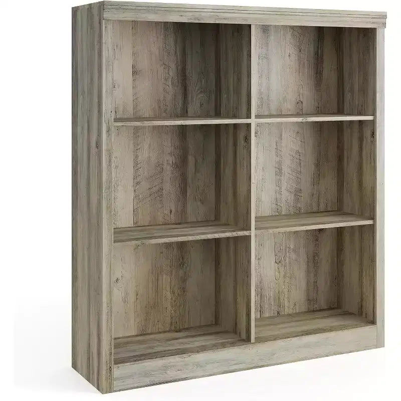 COZONY Scaffale Portaoggetti a 6 Cubi, Libreria Alta 135cm con Design Antiribaltamento, Scaffale Organizzatore Moderno Autoportante per Soggiorno, Camera da Letra, Ufficio