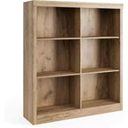 COZONY Scaffale Portaoggetti a 6 Cubi, Libreria Alta 135cm con Design Antiribaltamento, Scaffale Organizzatore Moderno Autoportante per Soggiorno, Camera da Letra, Ufficio