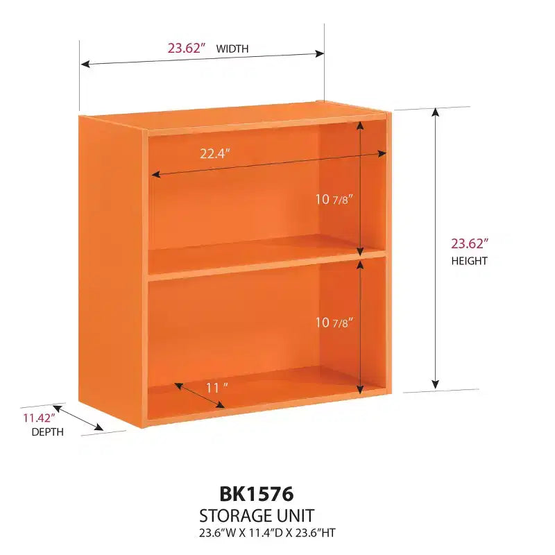 Kings Brand Furniture - Organizzatore portaoggetti con libreria a 2 ripiani in legno