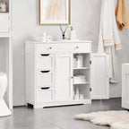 Mobiletto bagno a terra Dcolora, pratico mobile contenitore con 4 cassetti e 2 ante