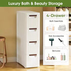 Mobiletto contenitore stretto a 3 cassetti Dcolora, Mobiletto bagno sottile
