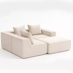 Divano componibile in velluto a coste da 111,41" W, divano lounge senza montaggio con design testurizzato per soggiorno - ModernLuxe
