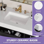 Mobile bagno sospeso da 100 cm con 2 ante a chiusura ammortizzata e 2 cassetti contenitori