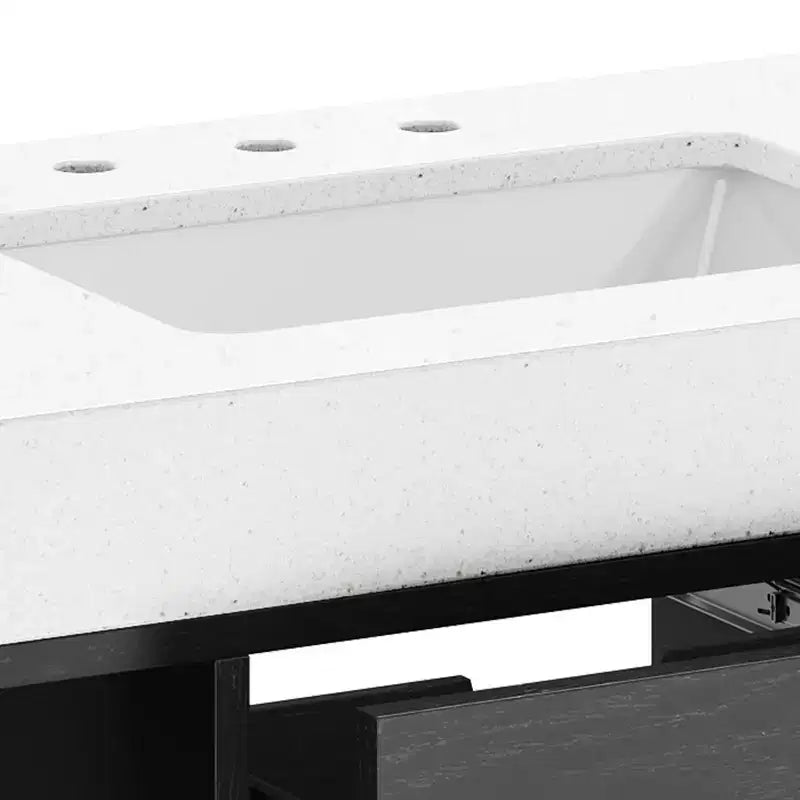 Mobile bagno sospeso da 100 cm con 2 ante a chiusura ammortizzata e 2 cassetti contenitori