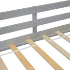 Bellemave Letto a soppalco singolo con scivolo e scaletta, letto a soppalco a forma di casetta per bambini, letto a soppalco in legno, per bambini e bambine, grigio