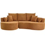 Christopher Knight Home Camilla Divano componibile curvo moderno a 3 posti da 106'' con 7 cuscini