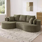 Christopher Knight Home Camilla Divano componibile curvo moderno a 3 posti da 106'' con 7 cuscini