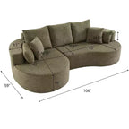 Christopher Knight Home Camilla Divano componibile curvo moderno a 3 posti da 106'' con 7 cuscini