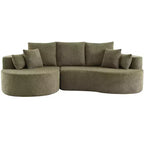 Christopher Knight Home Camilla Divano componibile curvo moderno a 3 posti da 106'' con 7 cuscini