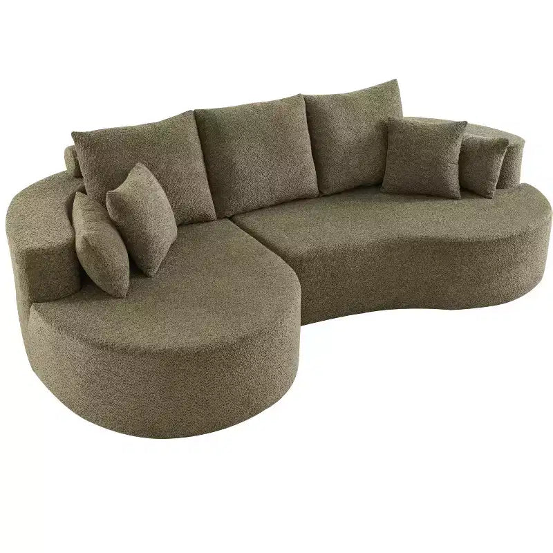 Christopher Knight Home Camilla Divano componibile curvo moderno a 3 posti da 106'' con 7 cuscini