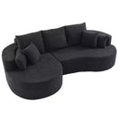 Christopher Knight Home Camilla Divano componibile curvo moderno a 3 posti da 106'' con 7 cuscini