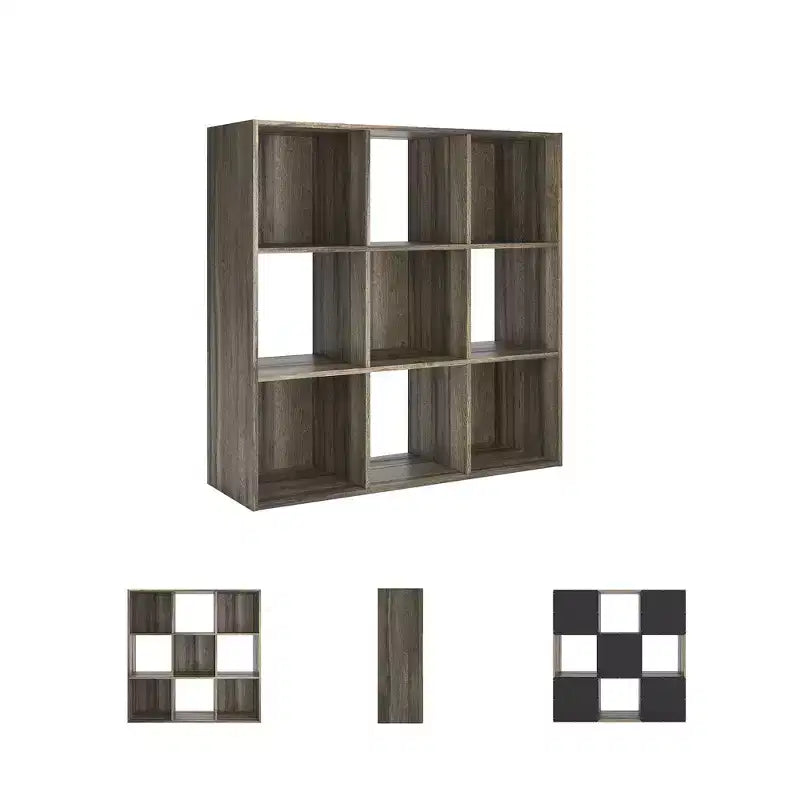 Signature Design by Ashley, Organizer salvaspazio a 9 cubi - Libreria aperta e versatile, espositore per l'organizzazione della casa moderna