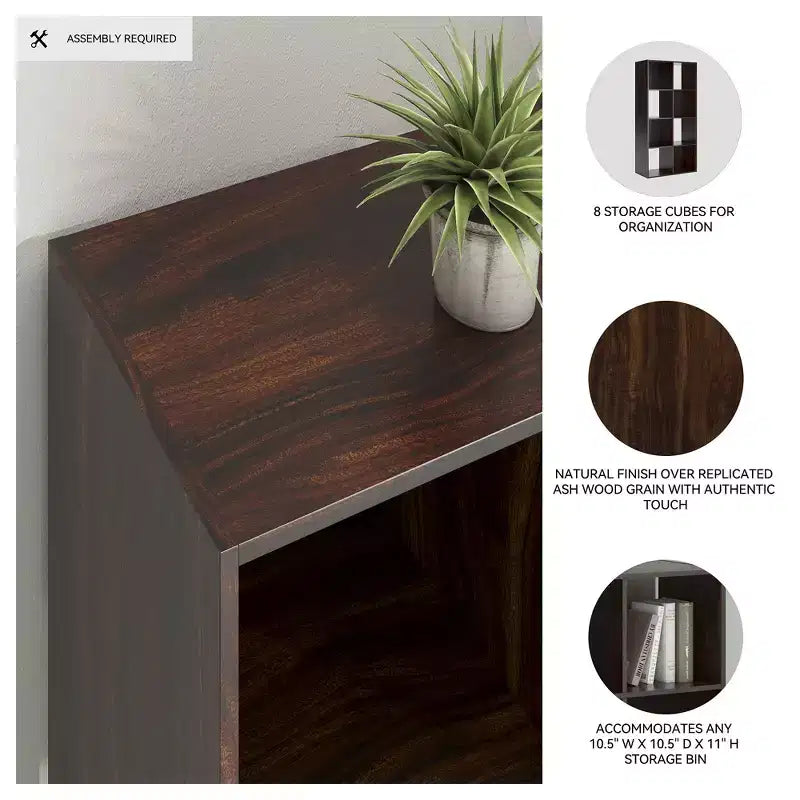 Signature Design by Ashley 8 Cube Storage Organizer - Versatile Libreria Aperta e Unità Espositiva per un'Organizzazione Domerna Moderna
