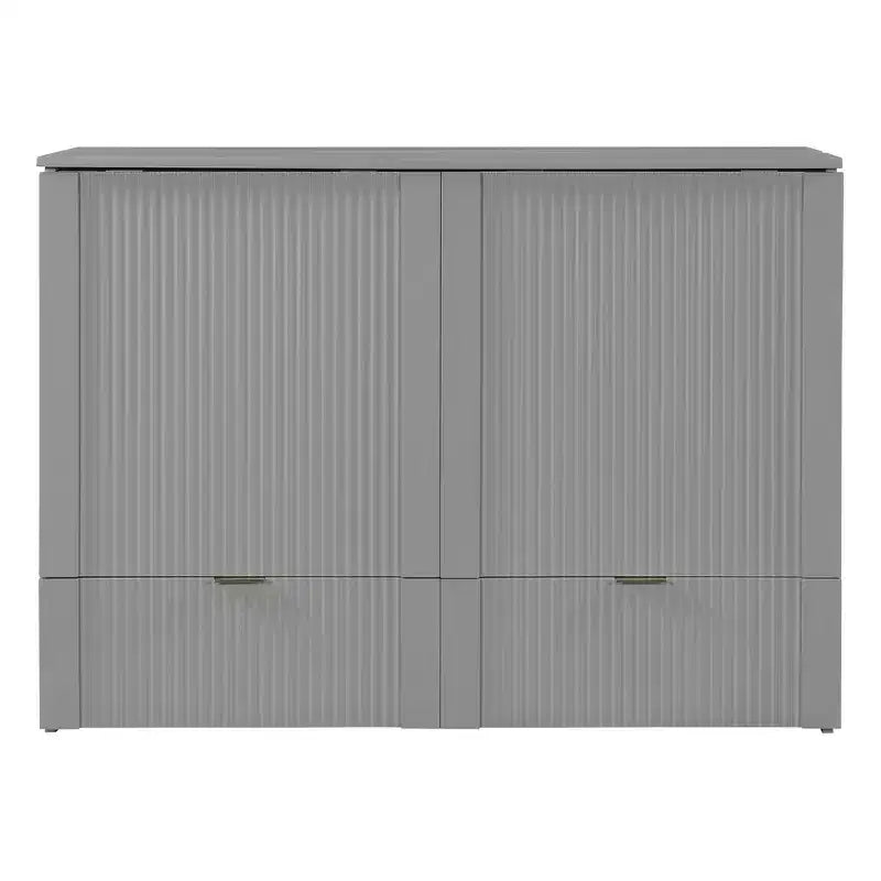 Letto a scomparsa matrimoniale/queen con cassetto, prese e porte USB, letto pieghevole a muro con armadio - ModernLuxe