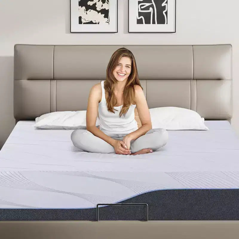 Dyonery Materasso in Memory Foam Fermo, Misura Twin XL, Rinfrescante al Tè Verde/Gel Premier