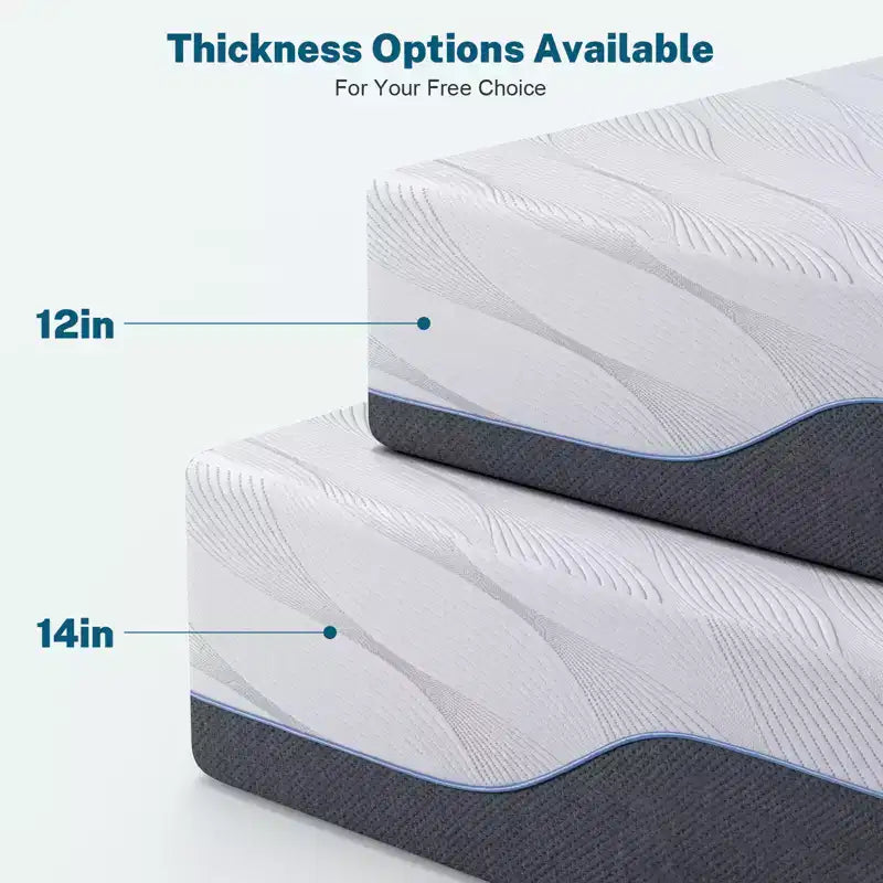 Dyonery Materasso in Memory Foam Fermo, Misura Twin XL, Rinfrescante al Tè Verde/Gel Premier