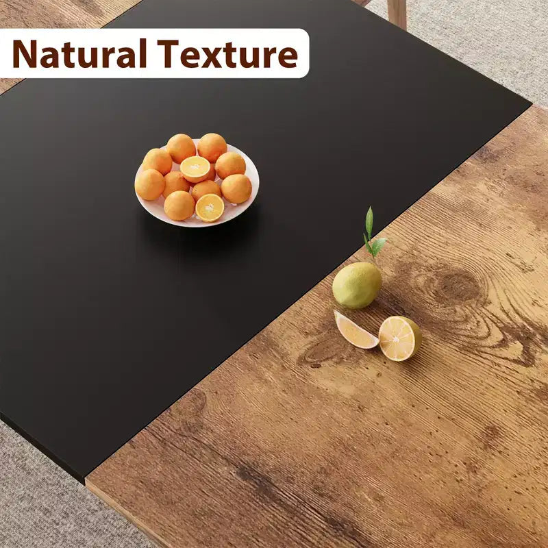 COZONY 78,7 Tavolo da pranzo rettangolare grande per 6-8 persone, tavolo da cucina industriale in legno con robusta struttura in metallo per sala da pranzo, ristorante (sedie escluse)