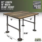 Tavolino RESTORE Boulder in Legno Massello Nero di Pipe Decor