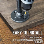 Tavolino RESTORE Boulder in Legno Massello Nero di Pipe Decor