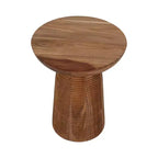 Tavolino da salotto con base in legno a coste, stile casual, per soggiorno, camera da letto, ufficio - 20 Marrone