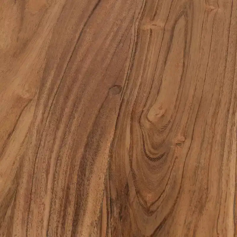 Tavolino da salotto con base in legno a coste, stile casual, per soggiorno, camera da letto, ufficio - 20 Marrone