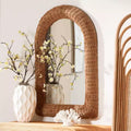 bali & pari Brisia Arched Rattan Wall Mirror