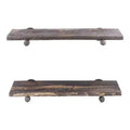 RESTORE Boulder Black 24 in. Shelves with Straight Brackets by Pipe Decor