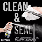 RESTORE Boulder Black Mensole da 24 pollici con staffe diritte di Pipe Decor