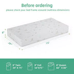 Materasso in memory foam a rigidità media da 8-10 pollici con tecnologia rinfrescante in gel, fodera rimovibile in bambù, certificato CertiPUR-US, materasso in scatola