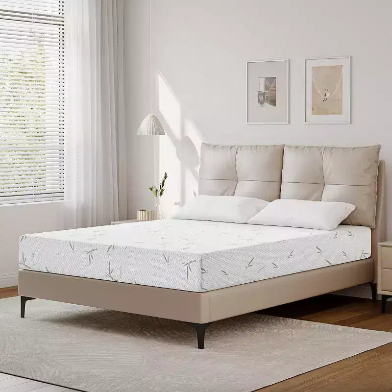 Materasso in memory foam da 8-10 pollici in scatola, schiuma gel medio-rigida con rivestimento rinfrescante in bambù, senza fibra di vetro, certificato CertiPUR-US