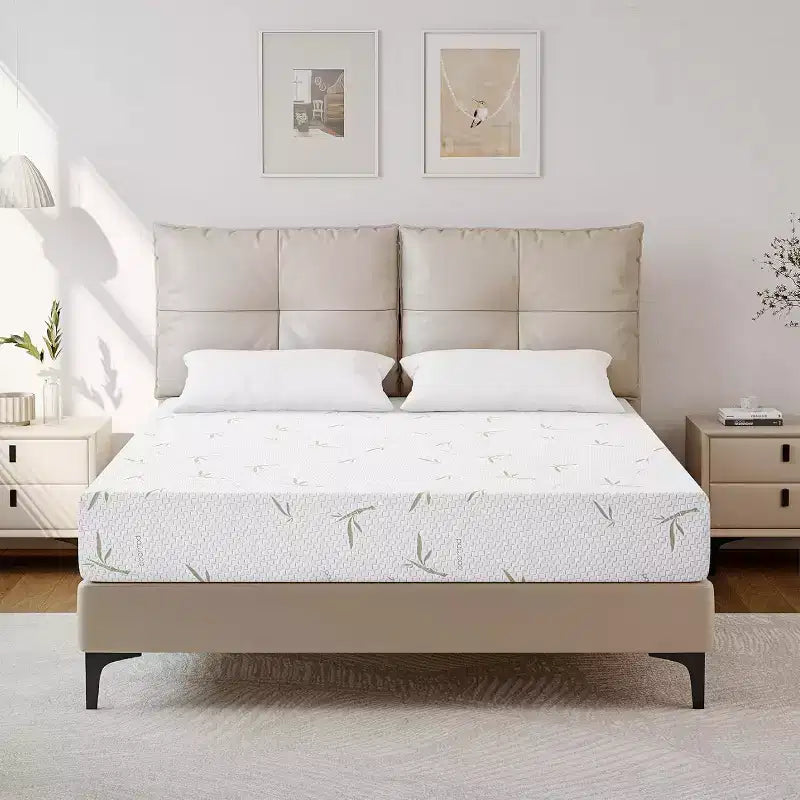Materasso in memory foam da 8-10 pollici in scatola, schiuma gel medio-rigida con rivestimento rinfrescante in bambù, senza fibra di vetro, certificato CertiPUR-US