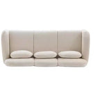 Divano moderno imbottito a 3 posti Christopher Knight Home Dorian 78" in legno di caucciù con 3 cuscini