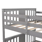 Letto a castello matrimoniale per bambini, struttura a castello matrimoniale con ringhiera per camera da letto o dormitorio