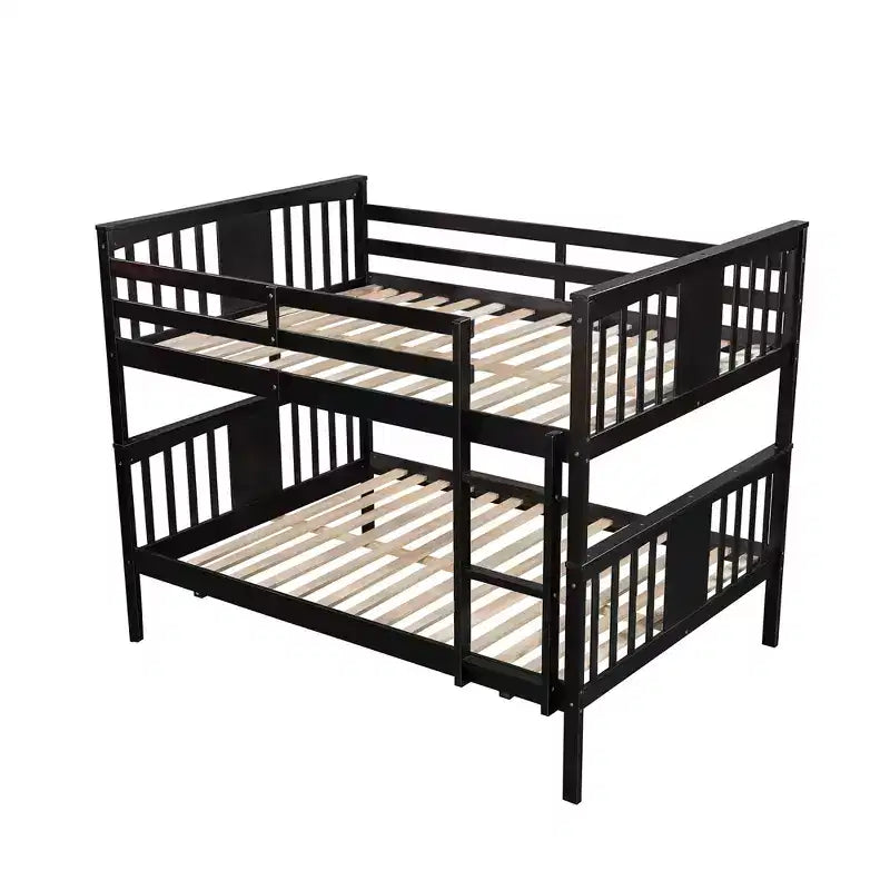 Letto a castello matrimoniale per bambini, struttura a castello matrimoniale con ringhiera per camera da letto o dormitorio