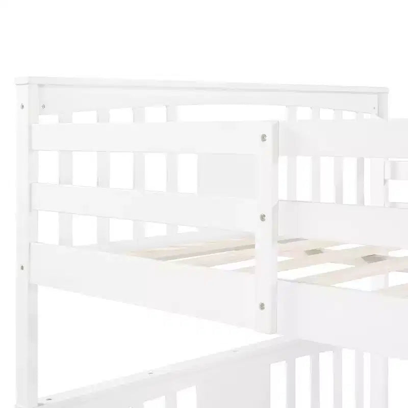 Letto a castello matrimoniale per bambini, struttura a castello matrimoniale con ringhiera per camera da letto o dormitorio