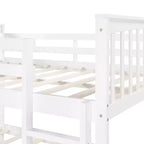 Letto a castello matrimoniale per bambini, struttura a castello matrimoniale con ringhiera per camera da letto o dormitorio