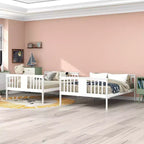 Letto a castello matrimoniale per bambini, struttura a castello matrimoniale con ringhiera per camera da letto o dormitorio