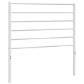 vidaXL 35.4-Inch Metal Headboard for Twin/Twin XL Size Beds, Durable Steel Construction Headboard for Modern Minimalist Bedroom, Easy Assembly, White