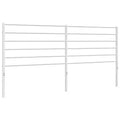 vidaXL Durable Metal Headboard for California King Size Beds, Easy Assembly, Modern Style White