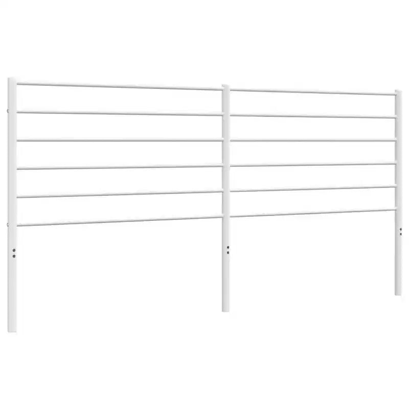 vidaXL Durable Metal Headboard for California King Size Beds, Easy Assembly, Modern Style White