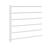 vidaXL Testiera resistente in metallo per letti California King Size, facile da montare, stile moderno bianca