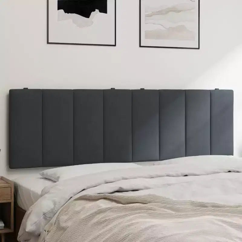 vidaXL Cuscino per testiera Hanko Grigio Scuro 60,2 Velluto