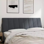 vidaXL Cuscino per testiera Hanko Grigio Scuro 60,2 Velluto